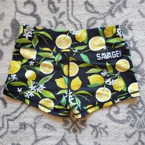 Savage Barbell Lemon Shorts